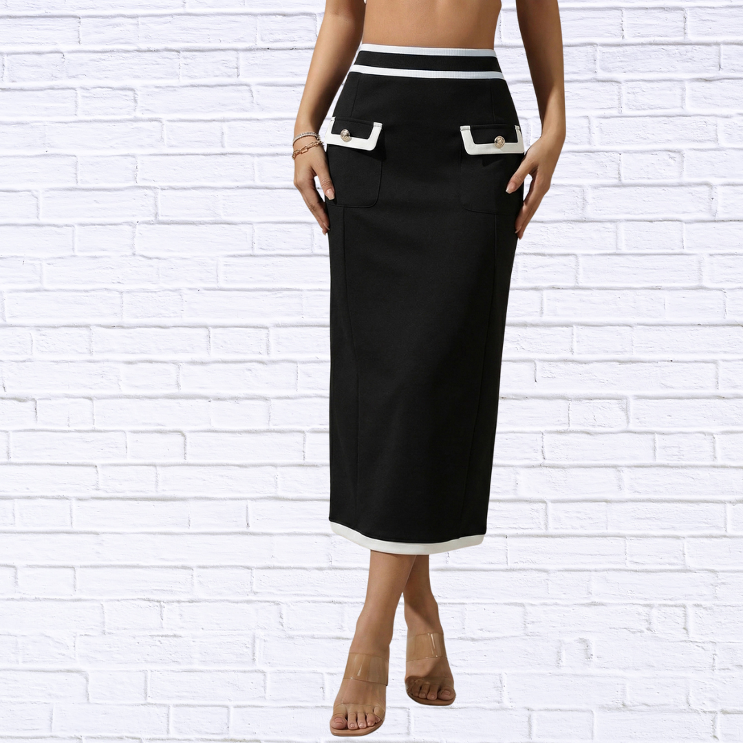 Contrast Trim Skirt
