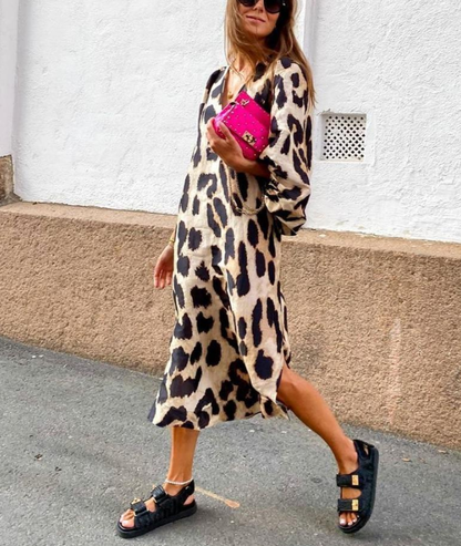 Wild Woman Leopard Prints Maxi Dress