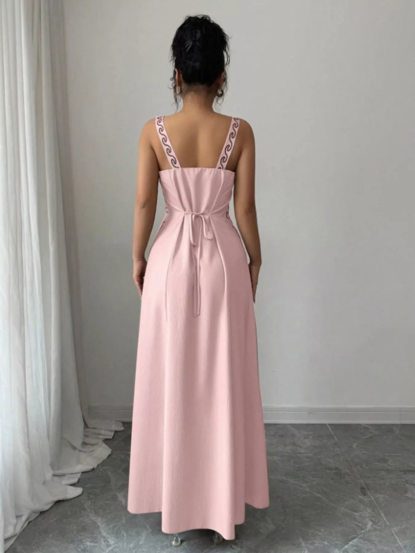 Floral Sleeveless Maxi Dress with Side Slit