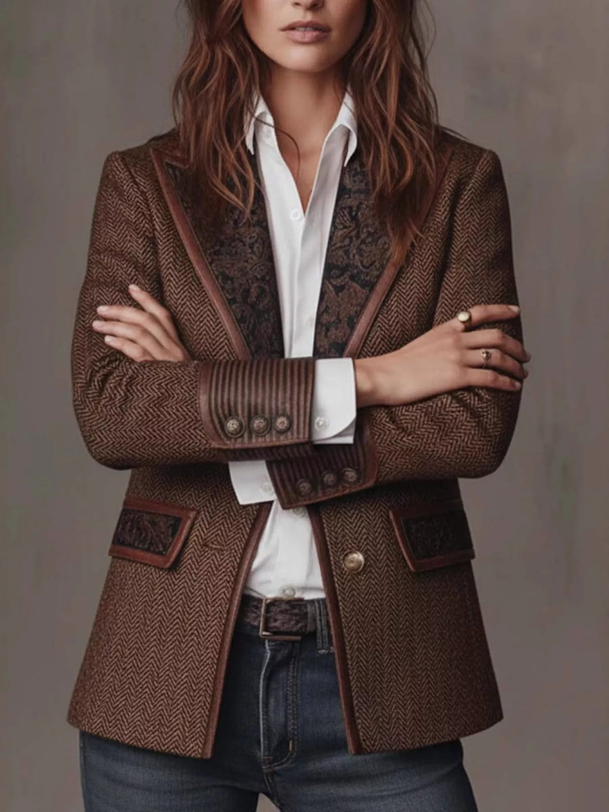 Lapel Collar Slim Fit Blazer | Plus Size