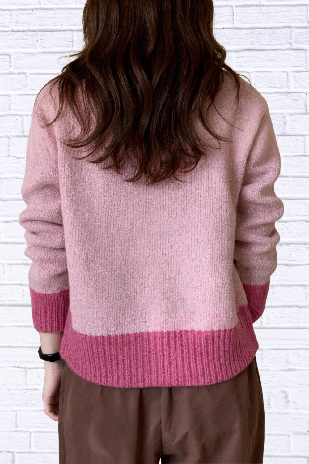 Color Block Button Up Cardigan