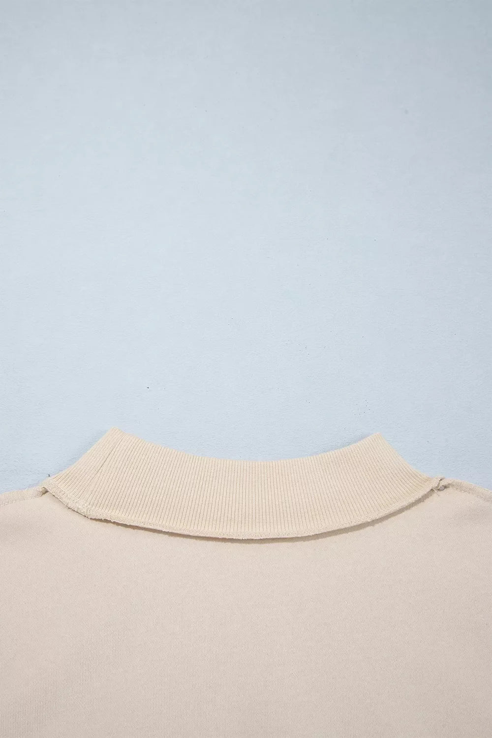 CHRIST IS KING Embroidery High Neck Baggy Sweatshirt