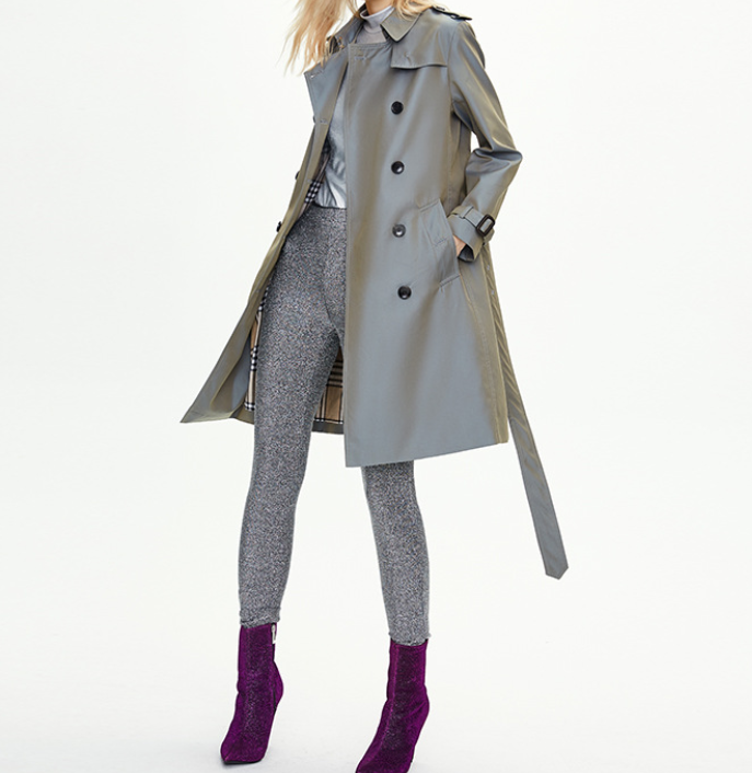 Khaki Double-Breasted Coat