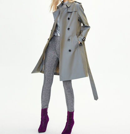 Khaki Double-Breasted Coat