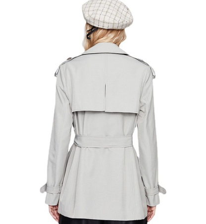 Double Breasted Short Trench Coat