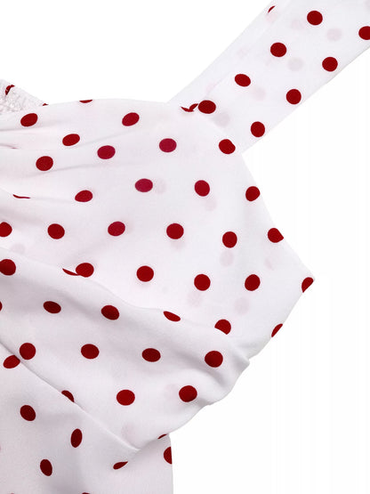 Polka Dot Ruched Cami
