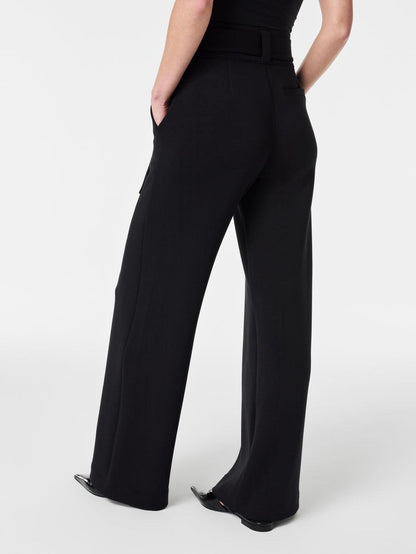 Pantalon large à taille nouée