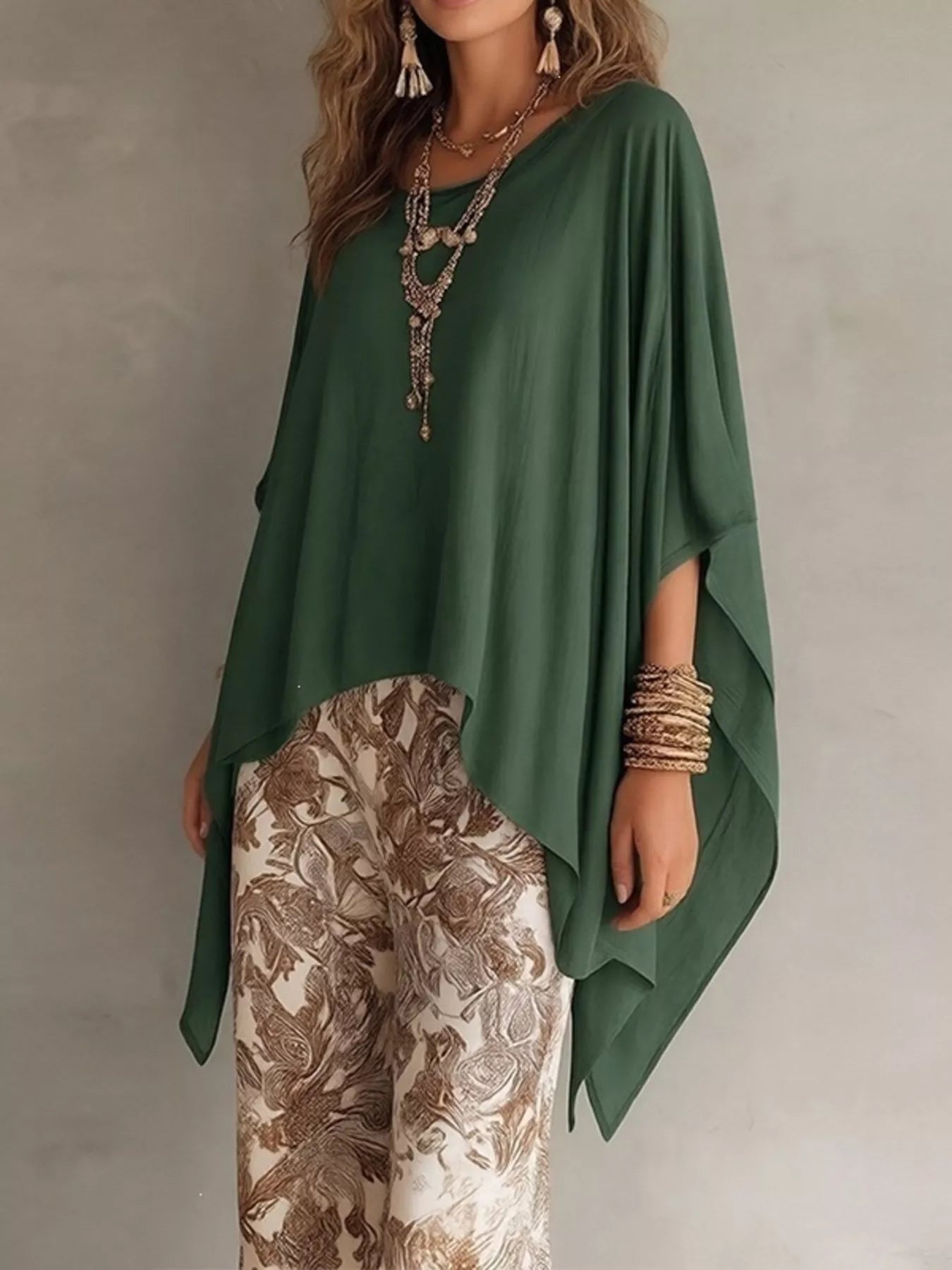 Oversized Batwing Sleeve Flowy Top for Women | Plus Size Boutique Top