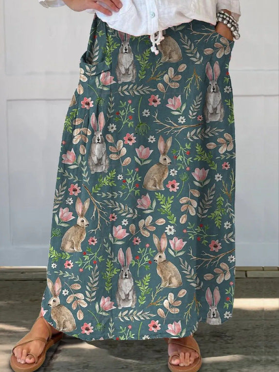 Women's Printed Vintage Skirt