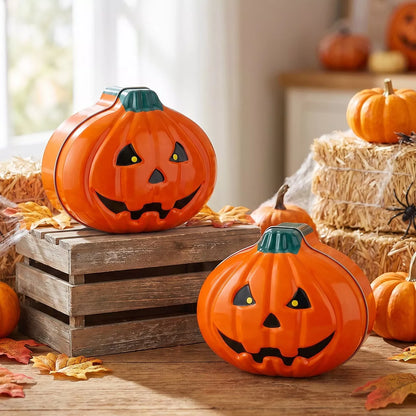 Decorative Pumpkin-Shaped Halloween Storage Box