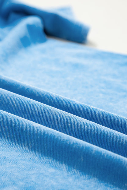 Blue Mineral Washed Oversized Tee