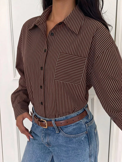 Striped Button-Up Bodysuit
