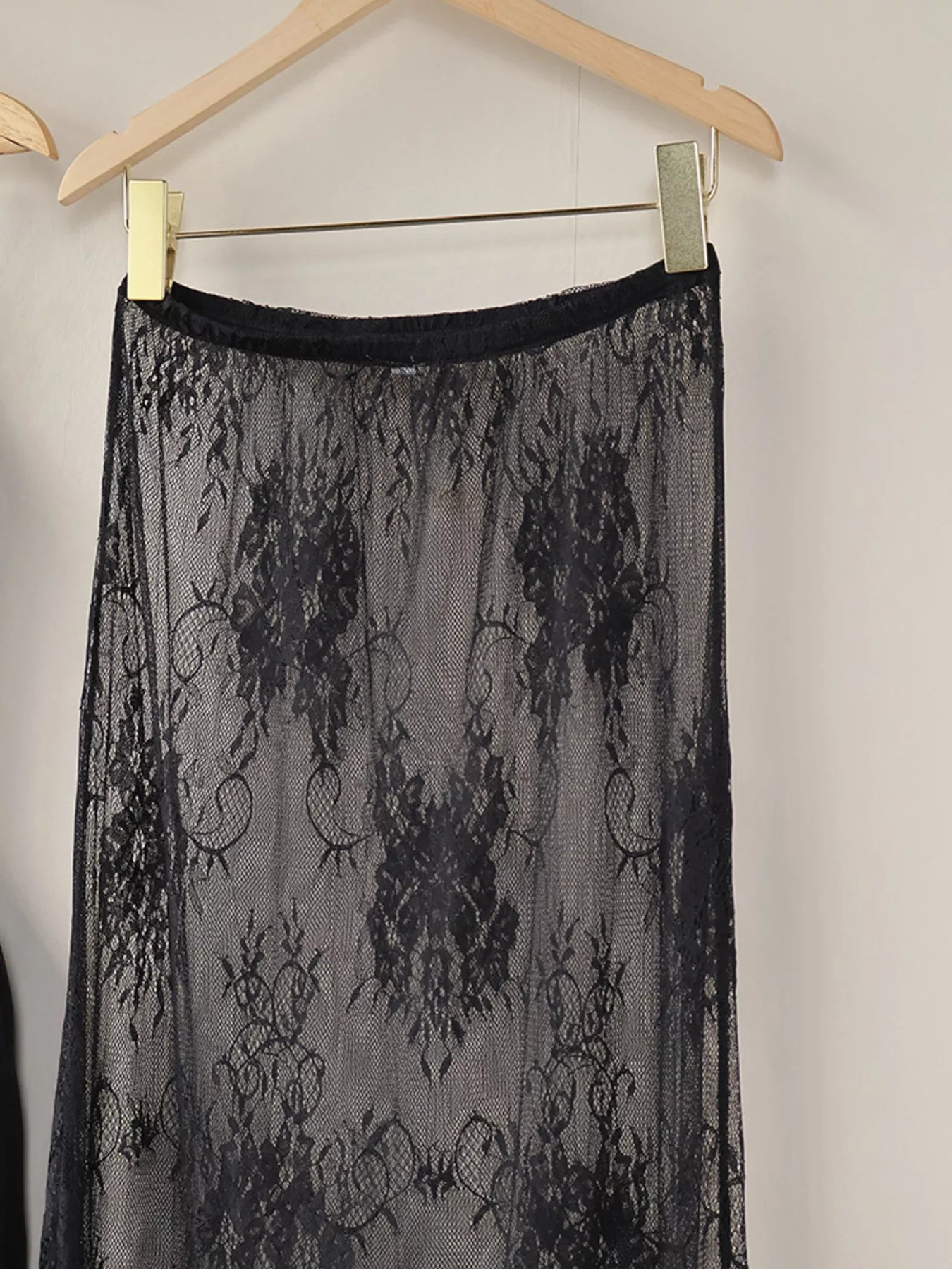 Lace Corset Mini Dress Set with Sheer Overlay