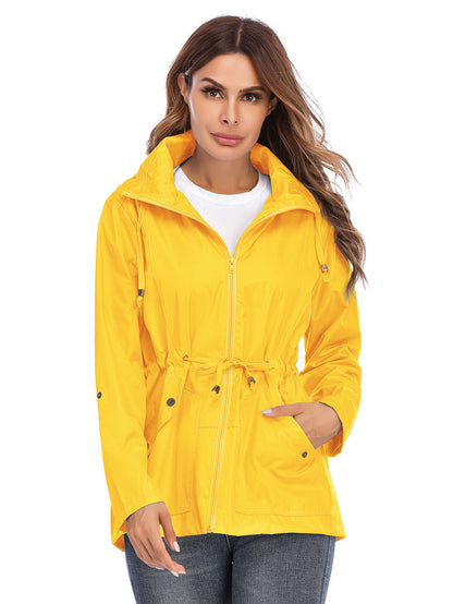 Mesh Breathable Rain Coat Hoodie
