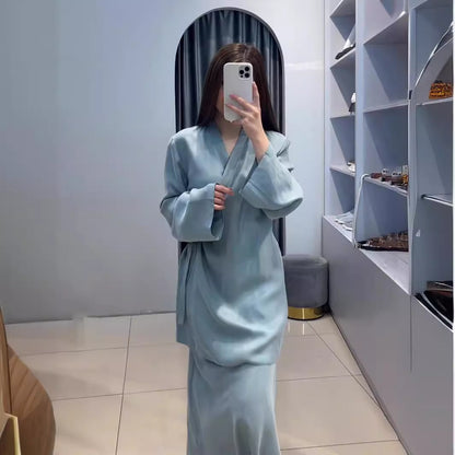 Fashion Casual Solid Color Pajama Set