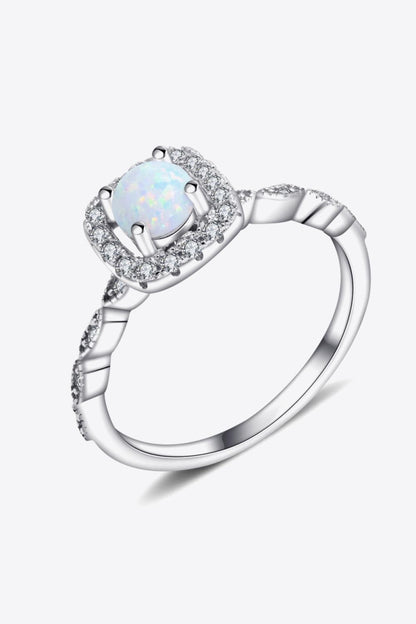 Blue Zone Planet | 925 Sterling Silver Inlaid Opal Ring