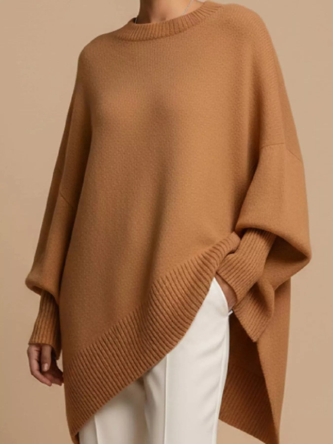 Oversized Batwing Sleeve Sweater for Women | Cozy Boutique Knit Top