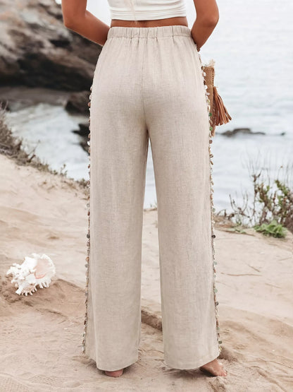 Drawstring Wide Leg Pants