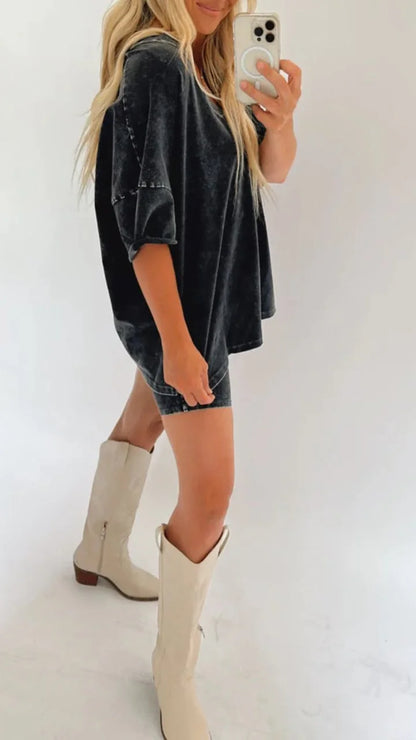 Lässiges, gewaschenes Damen-Set