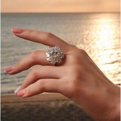 5 Carat 925 Sterling Silver Moissanite Ring