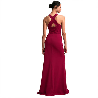 Serene Sexy Solid A Line Evening Gown