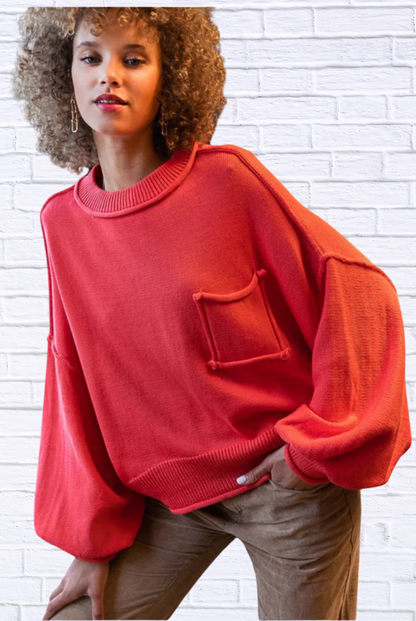 🩵 Changing Season Ribbed High-Neck Sweater