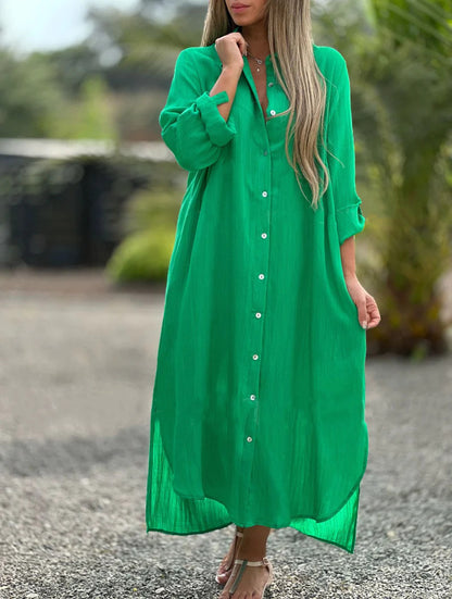 Solid Color Comfort Maxi Dress