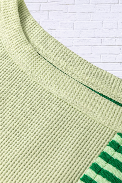 Striped Textured Half Sleeve T-Shirt