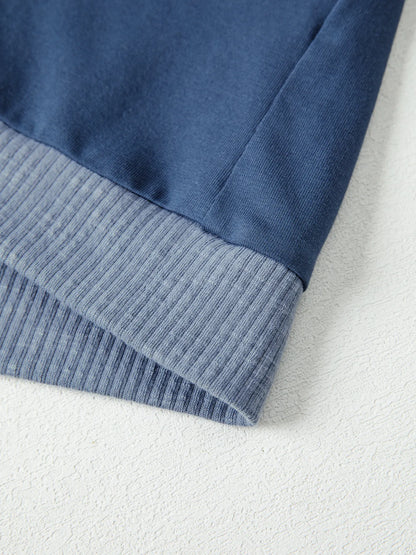 Contrast Knitted Colorblock Star Patchwork Oversize Long Sleeve Top