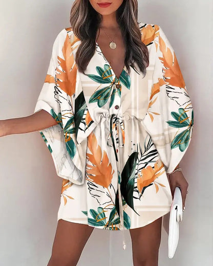 Summer Beach Colorful Print Dress