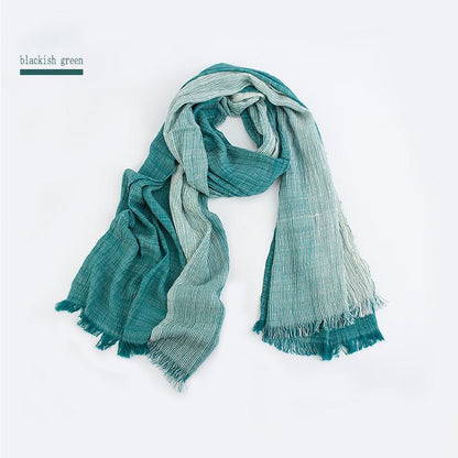 Gradual change in striped Cotton Scarf