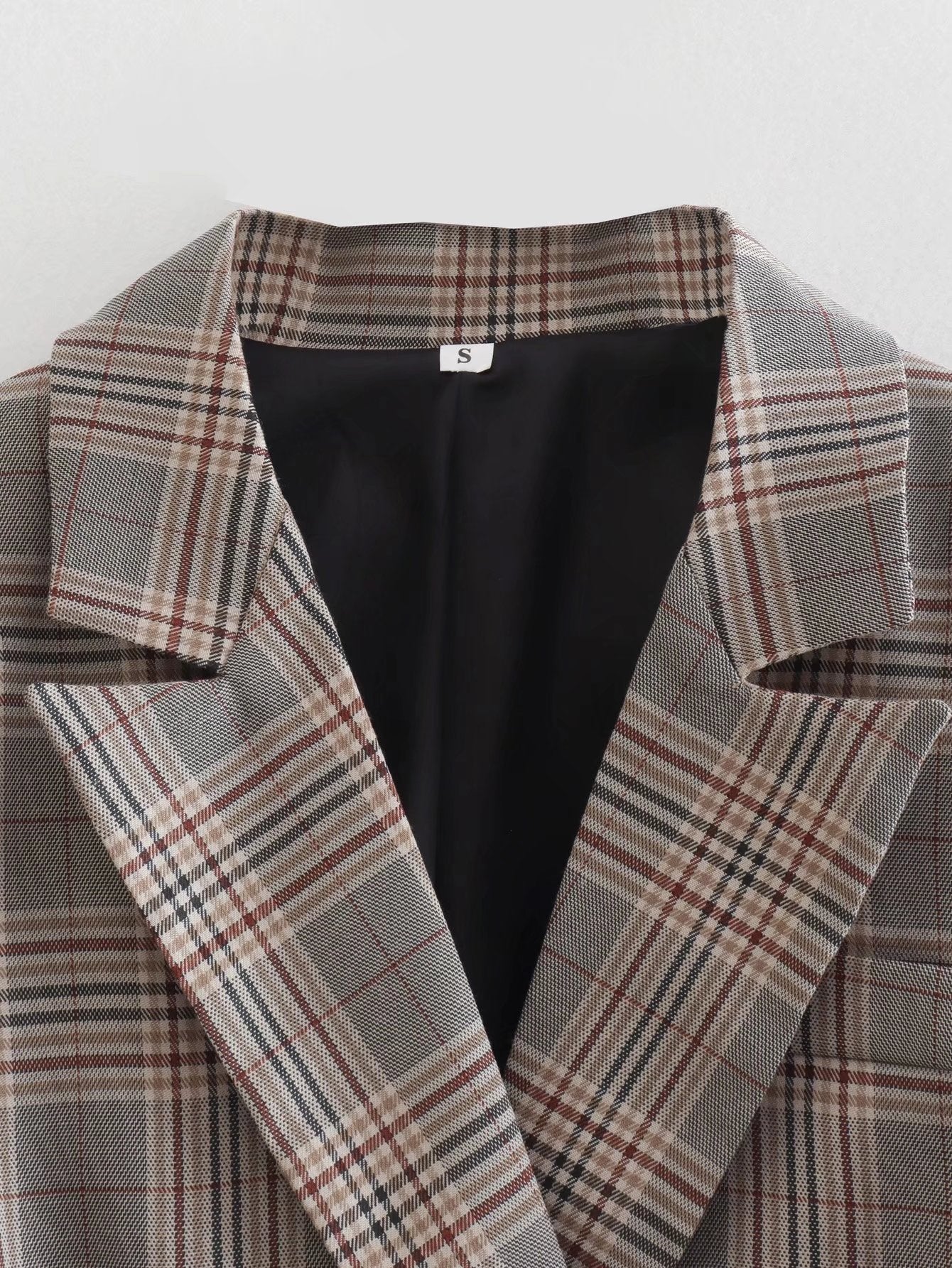 Plaid Short Blazer
