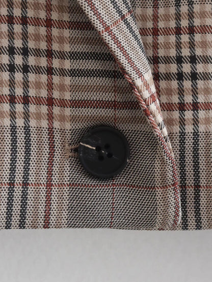 Plaid Short Blazer