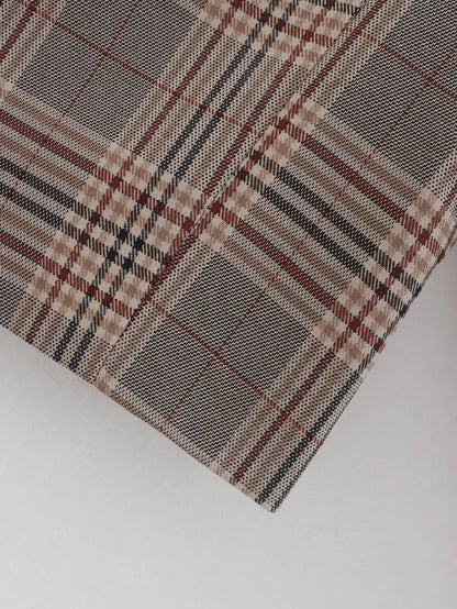 Plaid Short Blazer