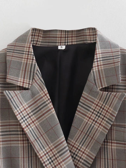 Plaid Short Blazer