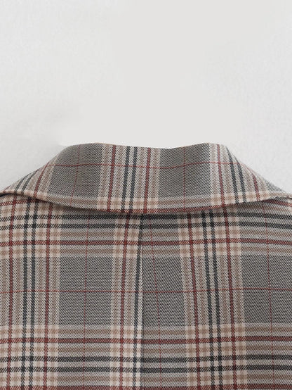 Plaid Short Blazer
