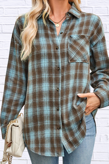 Plaid Button Up Long Sleeve Shirt