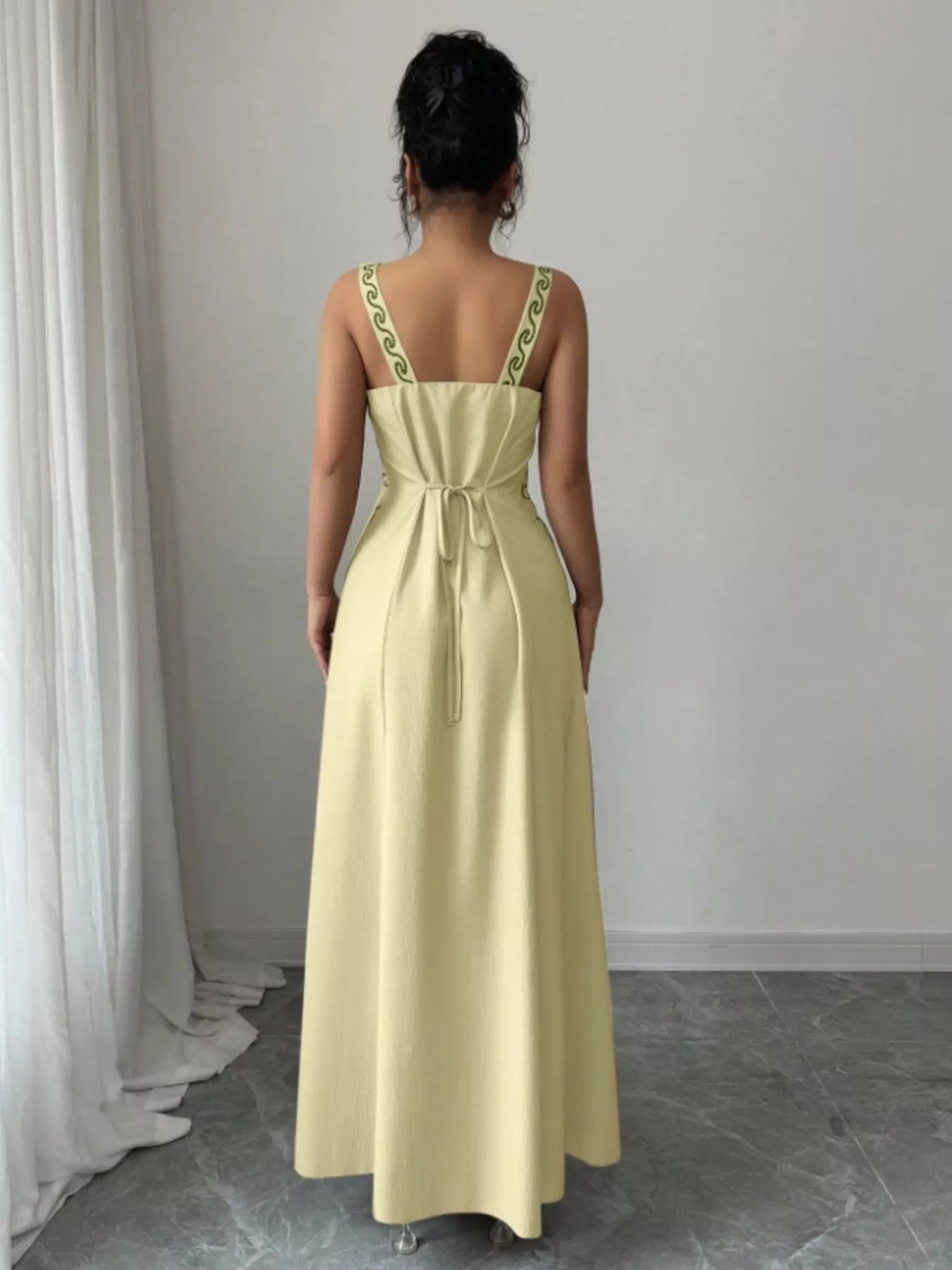 Floral Sleeveless Maxi Dress with Side Slit