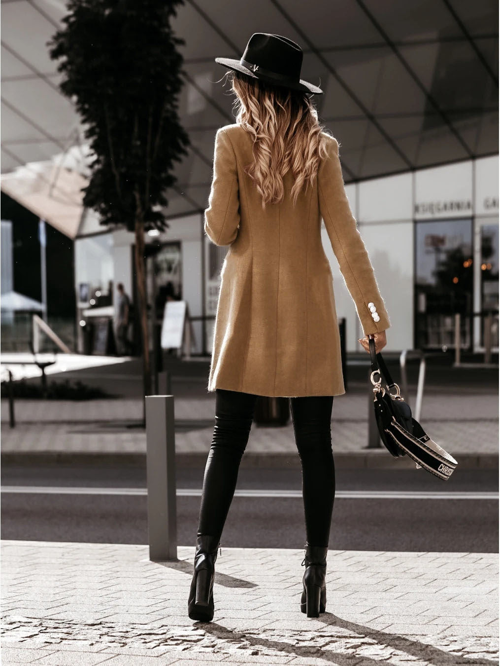 Woolen Long Sleeve Blazer Coat
