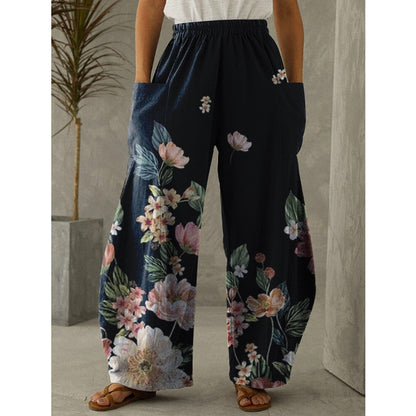 Women's Loose Printed Trousers