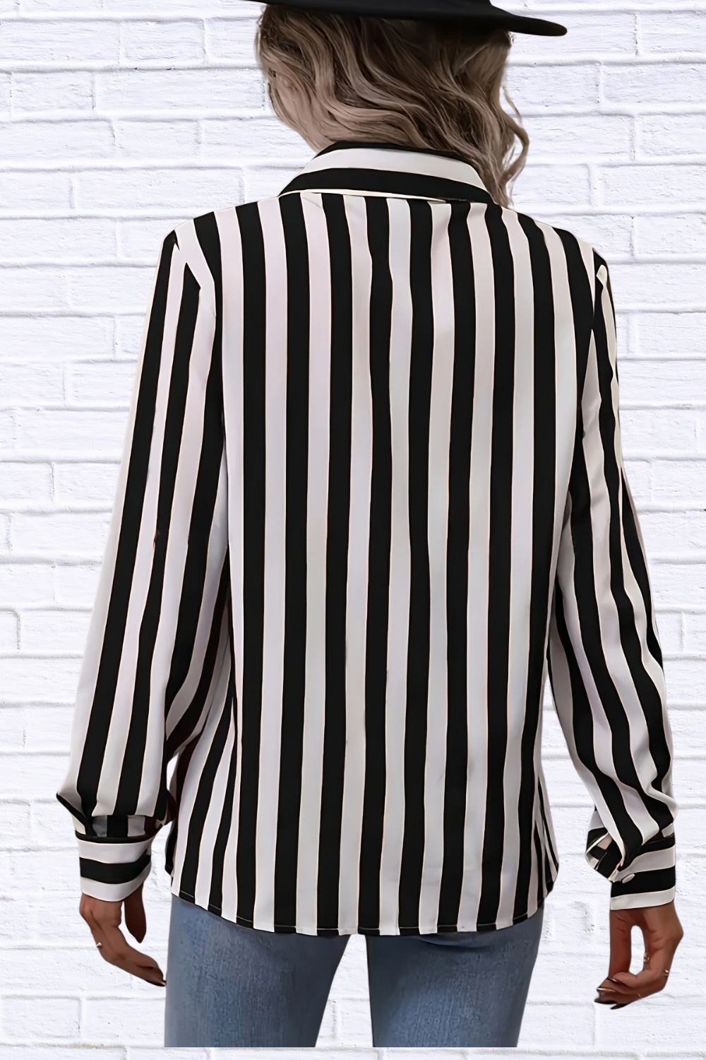 Striped Long Sleeve Button-Down Shirt