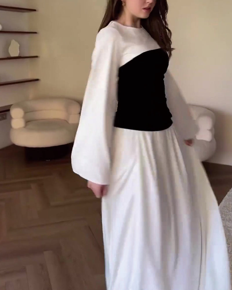 Consistent contrasting dress