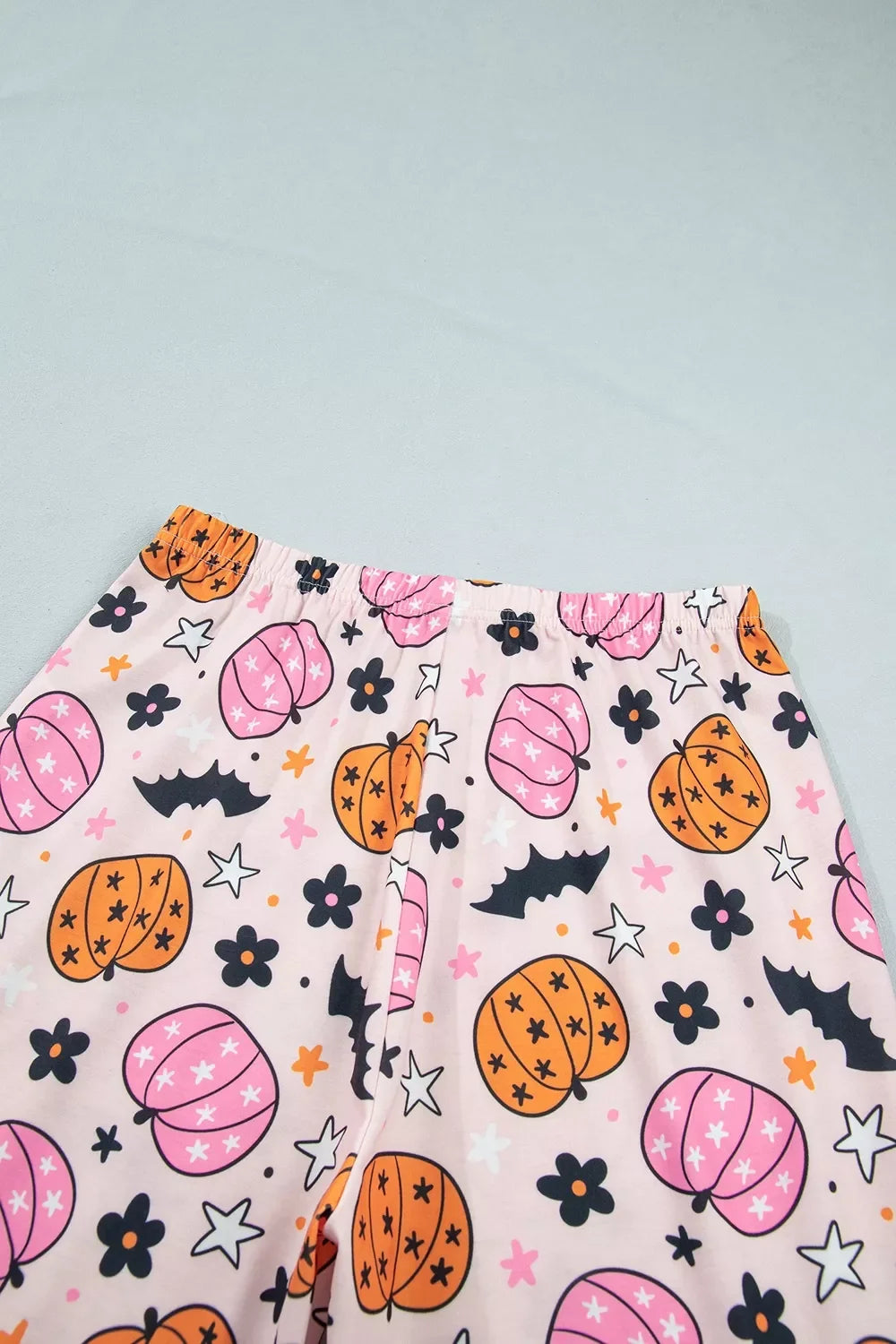 Halloween Pumpkin Print Long Sleeve Home Wear Lounge Set