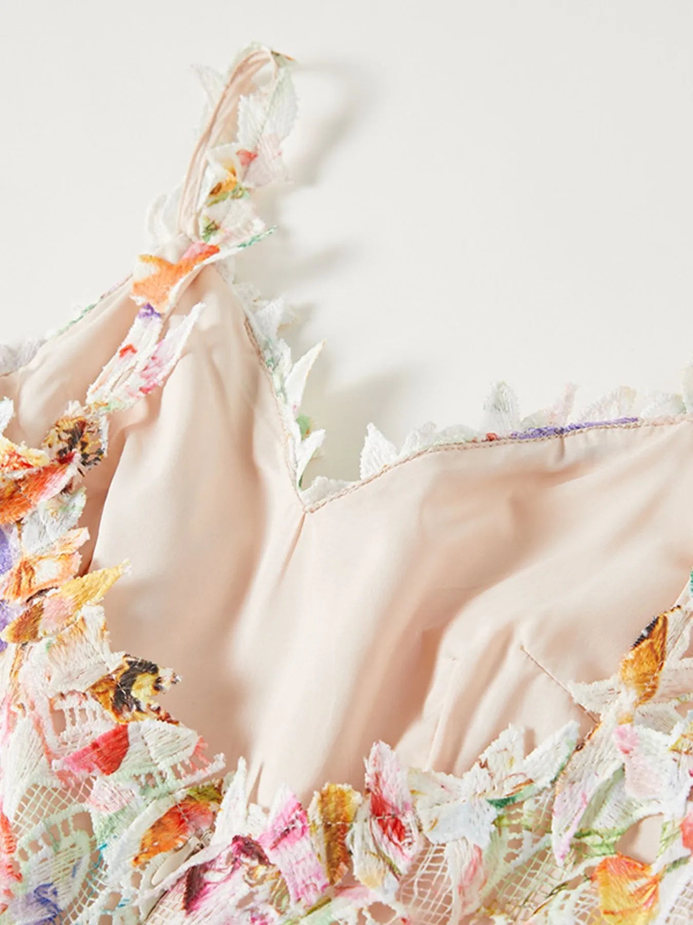 Floral Lace Sleeveless V-Neck Midi Dress