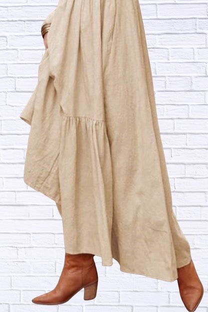 Plus Size V-Neck Tiered Maxi Dress | Flowy & Chic