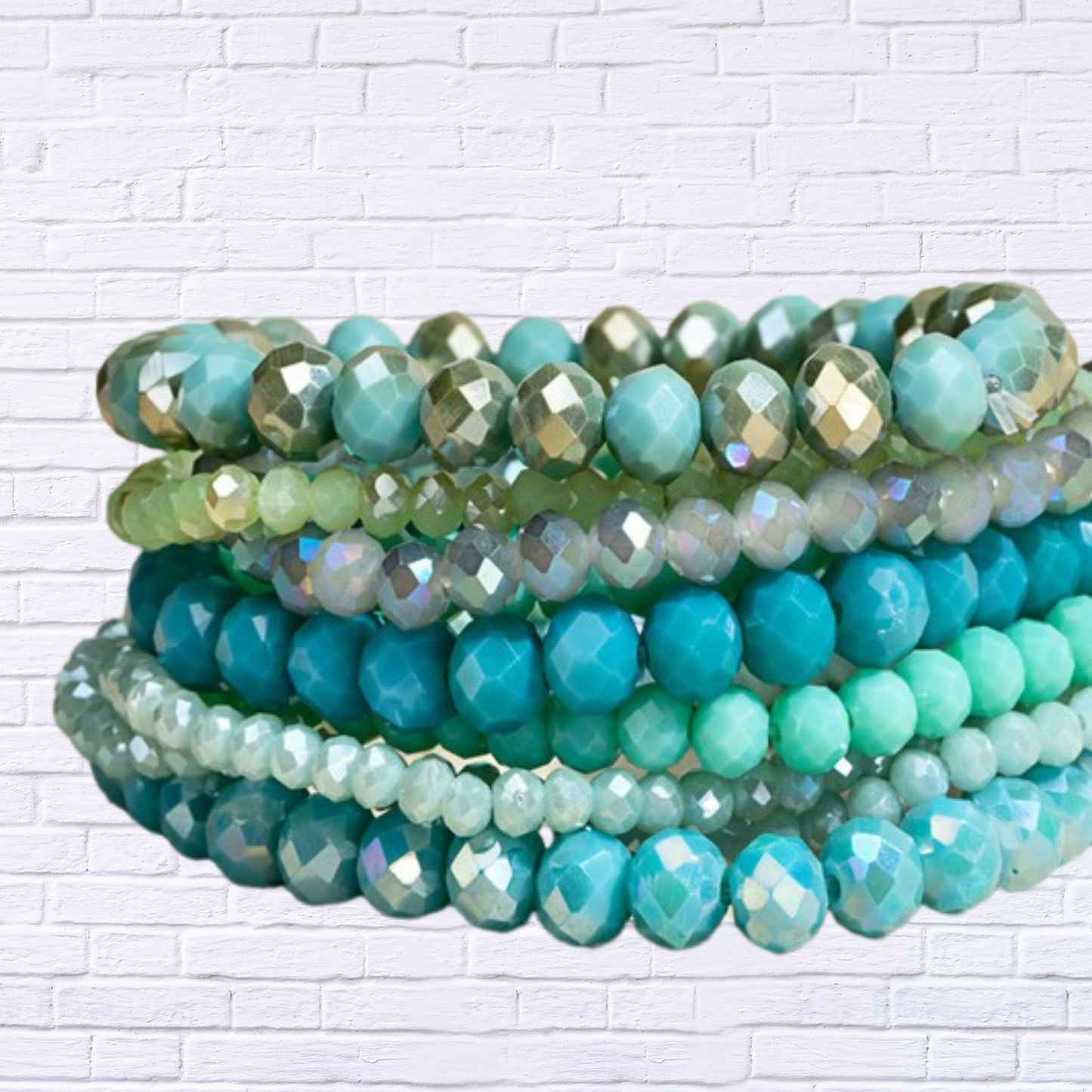 Glass Bead 9 Set Bracelet