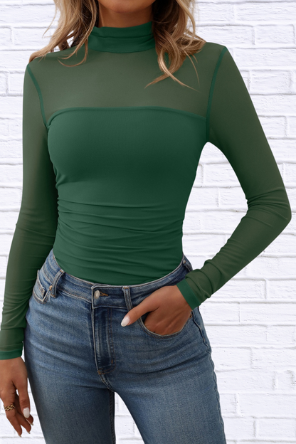 Mock Neck Long Sleeve Top