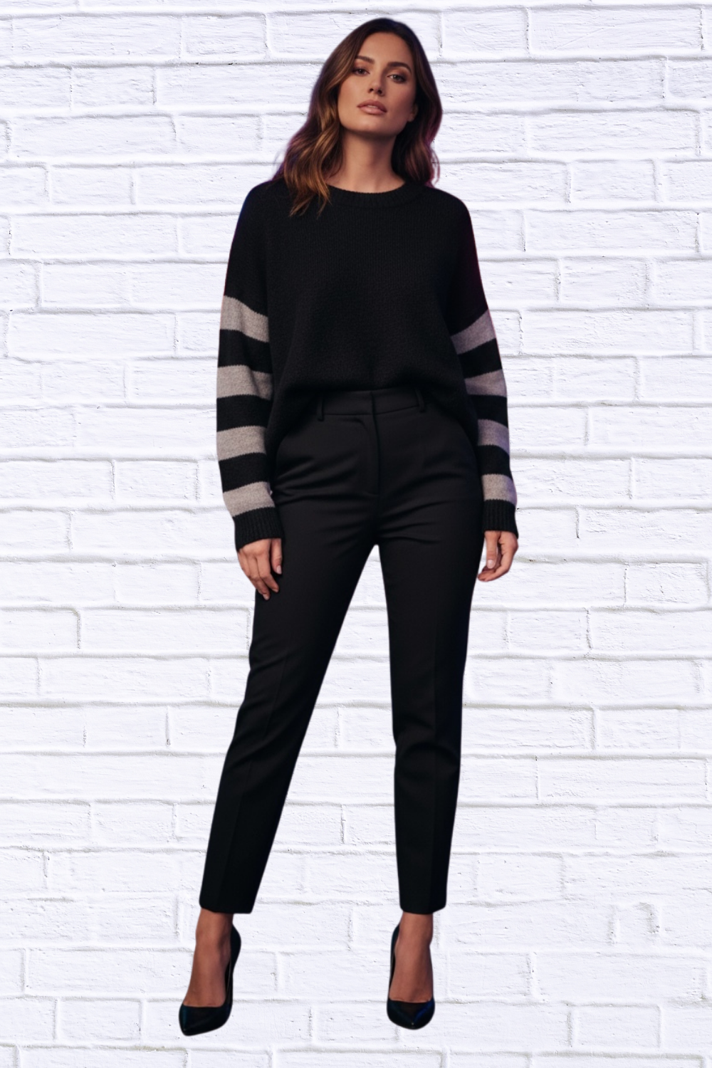 Ellis Black and Grey Sweater