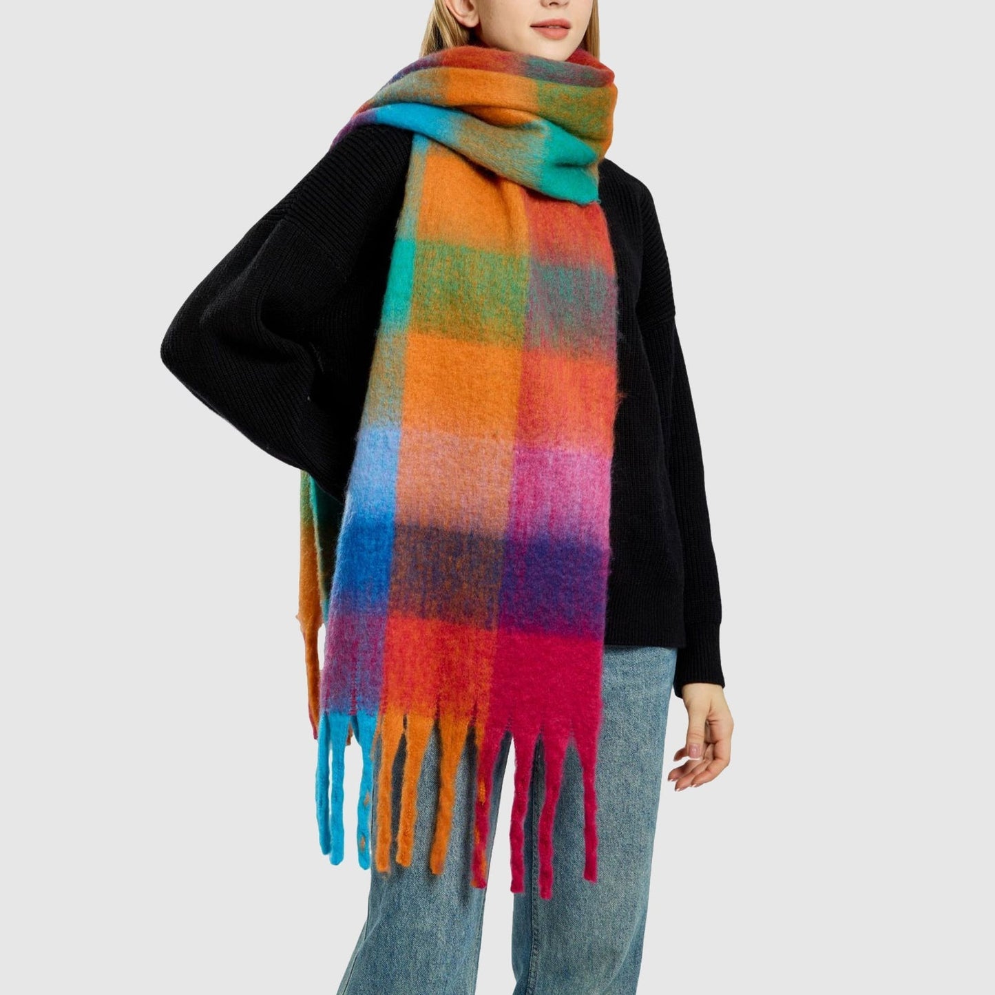 Avellino Rainbow Cascade Scarf