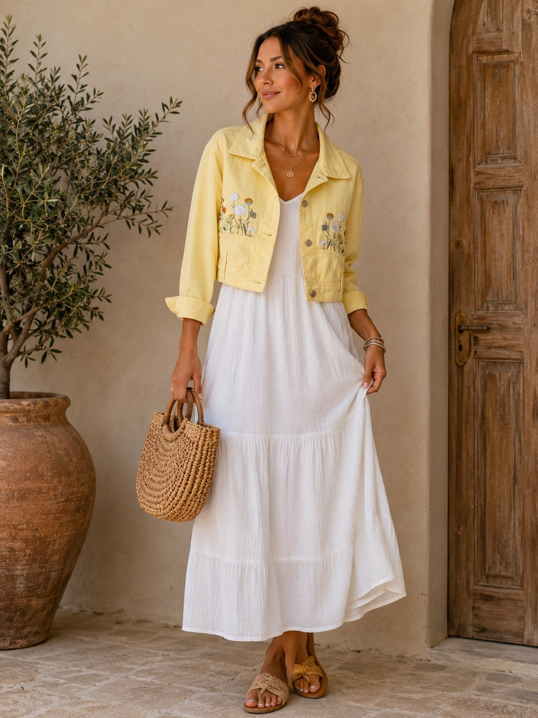 Yellow Denim Jacket | For Women